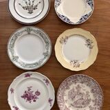 Mismatched antique plates