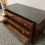 Empire chest of drawers, early 19th century period in mahogany veneer