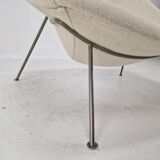 Chaise Oyster avec pouf par Pierre Paulin pour Artifort, années 1960