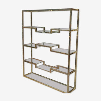 Copper metal and 1970 glass shelf