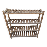 Ancien rack - étagère d'atelier en teck birman