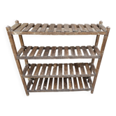 Ancien rack - étagère d'atelier en teck birman