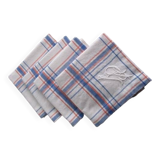 4 old monogrammed napkins