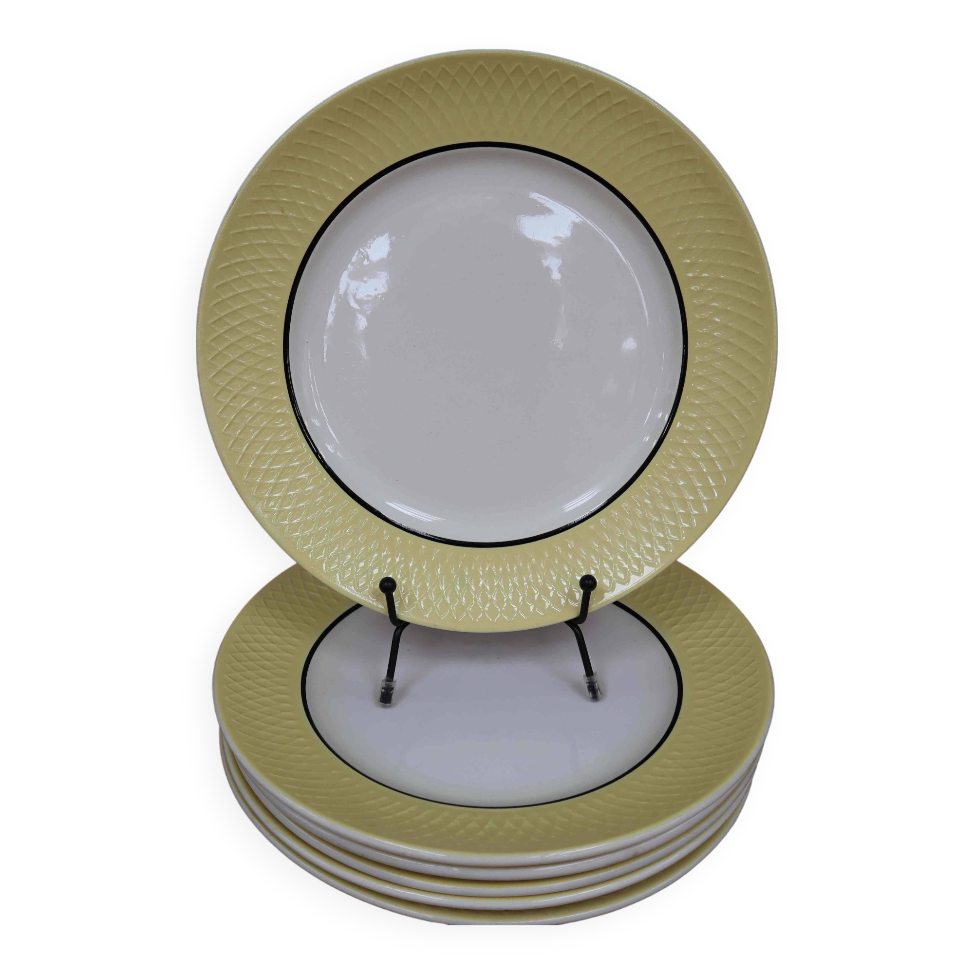 Set of 6 “Orchies Moulin des Loups” Dinner Plates