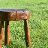Ancient tripod brutalist stool