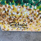 Signed pointillist painting from 2005