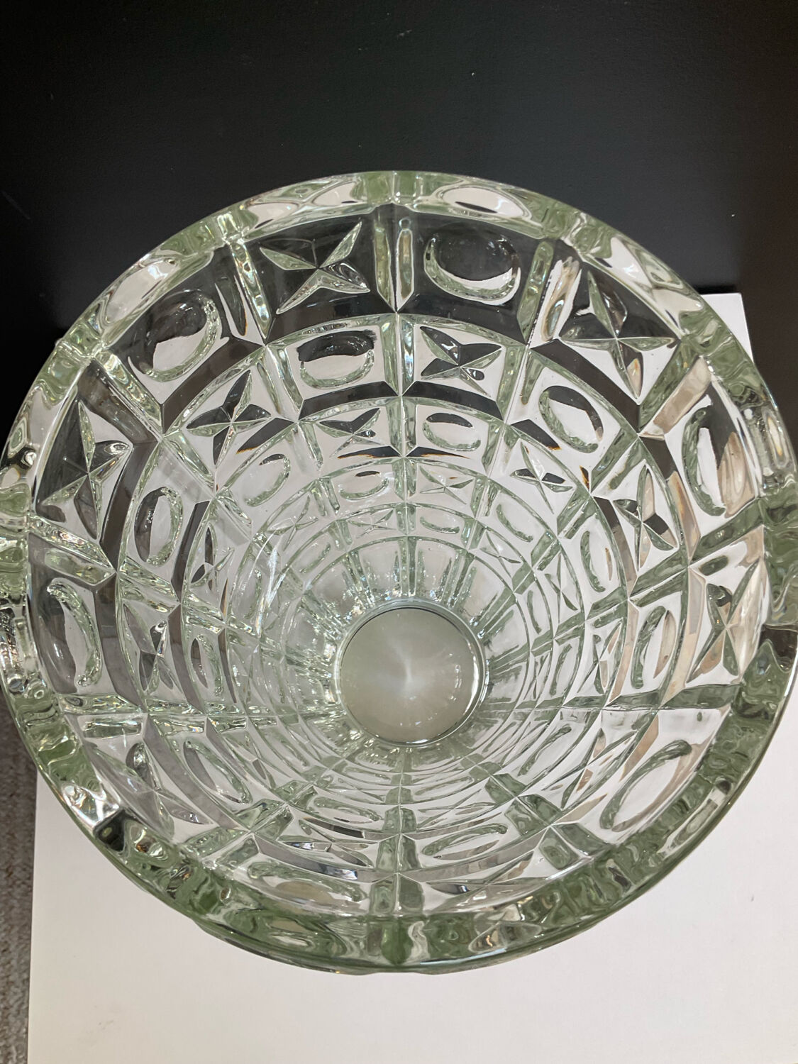 Vintage OXO grand vase in Bohemian crystal