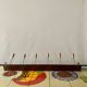Vintage wooden wall coat rack - 6 hooks