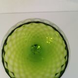 Vintage green glass vase