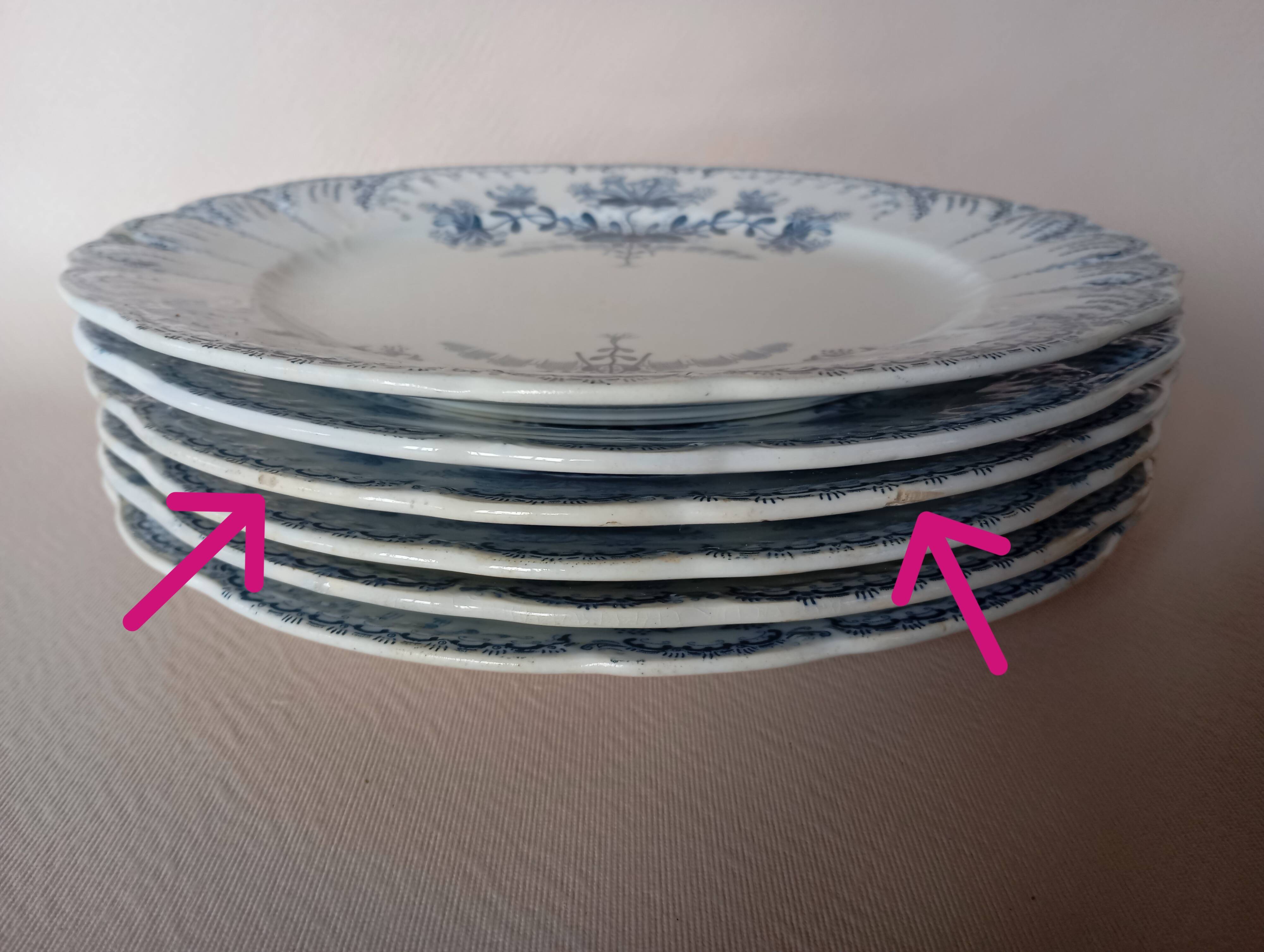 Flat plates ironstone St Amand Hamage 'Regency'