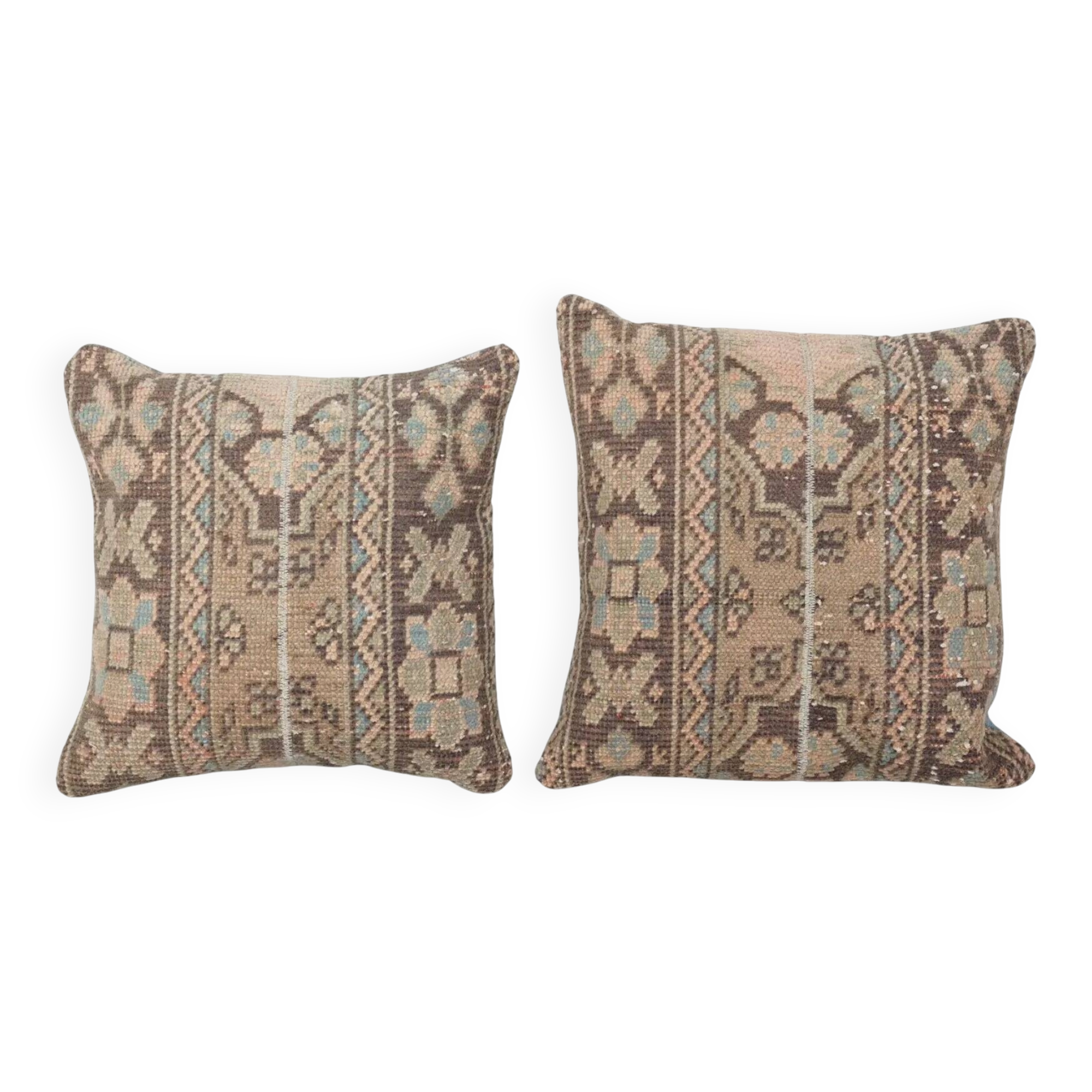 Set of 2 vintage Turkish cushion covers 46x46 cm