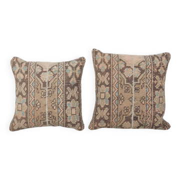 Lot de 2 housses de coussin turque vintage 46x46 cm