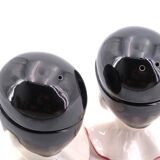 Pierrot porcelain salt shakers, 70s