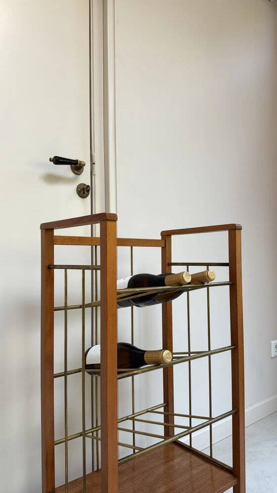 Vintage wooden / brass trolley