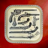 Vintage Fornasetti plateau with antique pistols décor – Italian design from the 1960s.