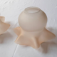 Set of 2 vintage polished glass lampshades