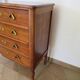 Art Deco chest of drawers - 4 drawers - locks - checkered wood veneer top - 50s