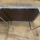 1970 orange pattern / chaise longue / vintage camp bed in metal and fabric