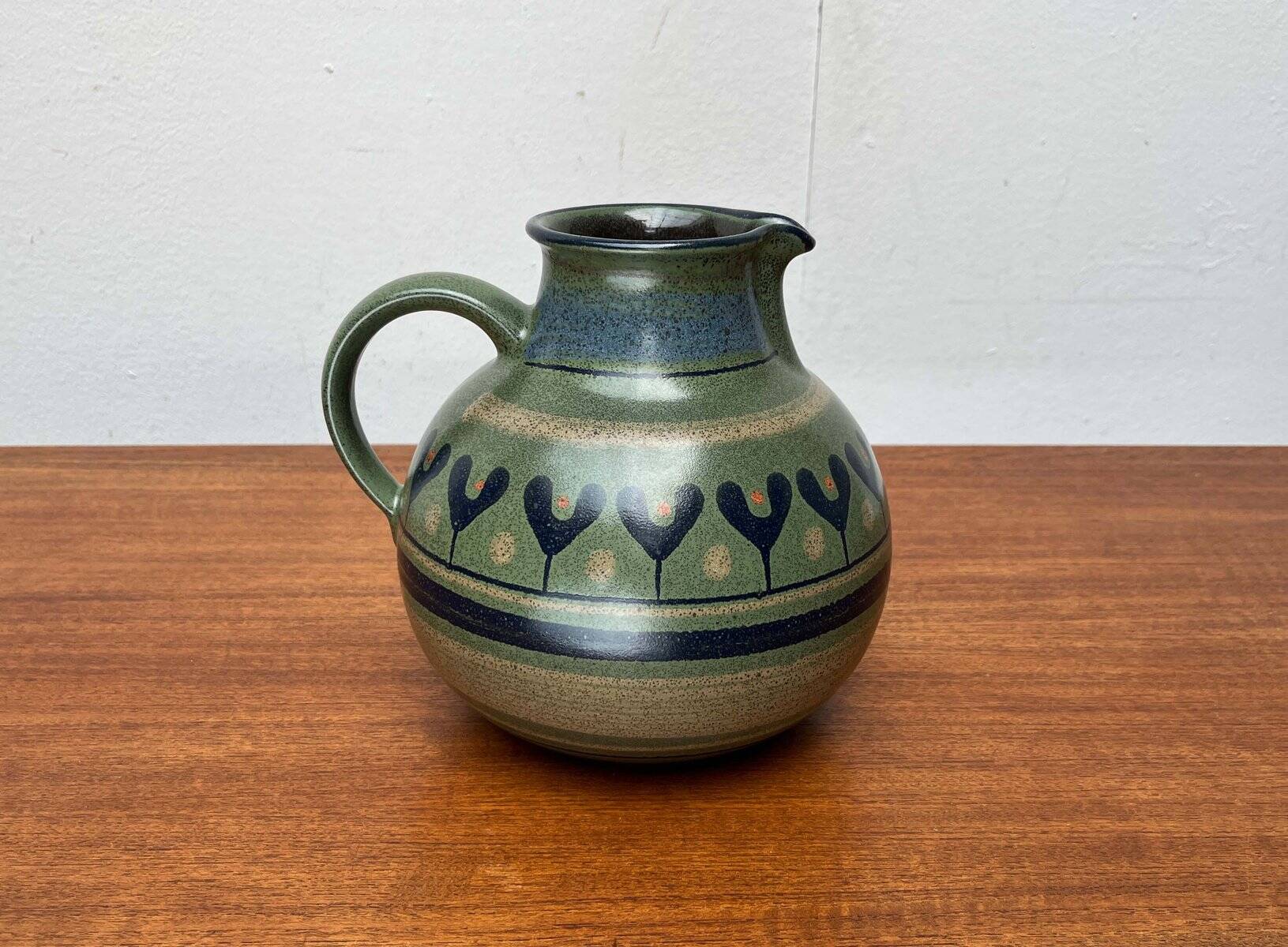 Carafe, vase vintage en céramique de KMK Keramik Manufaktur Kupfermühle, Allemagne années 1970