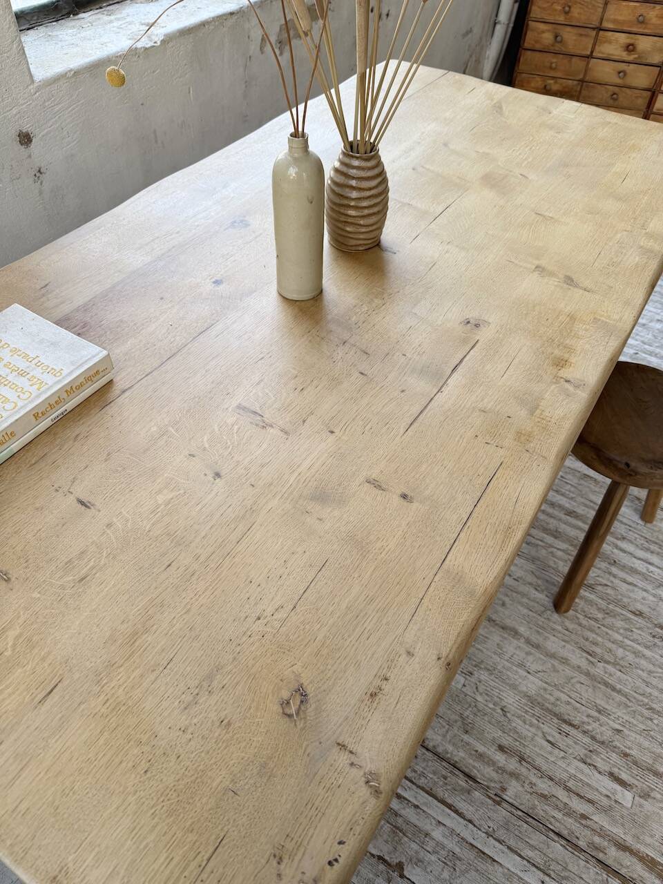 Table de ferme en chêne massif