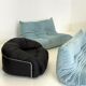 Italian Space Age armchairs in black