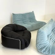 Italian Space Age armchairs in black