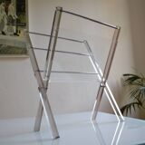 Modernist magazine holder Pop Space age smoked plexiglass vintage 70s