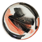 Painted plate signed Alligand