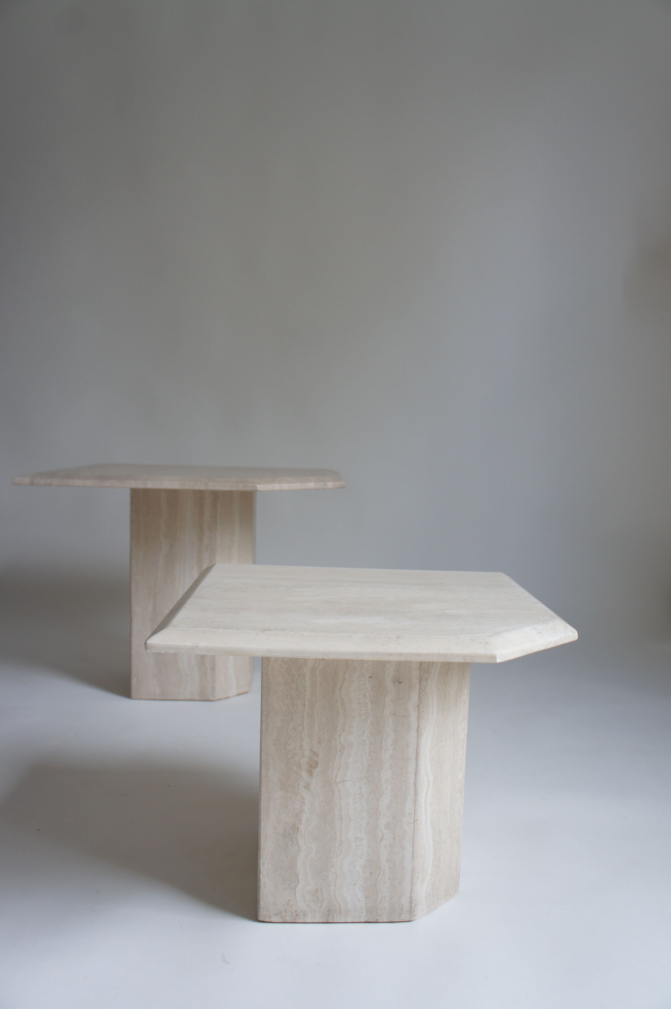 Italian travertine table set