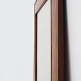 Antique rectangular walnut wall mirror, France ca. 1880