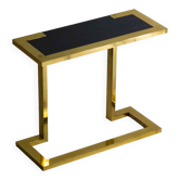 Rare console Nucci Valsecchi en bronze et granit bleu, Italie années 1970