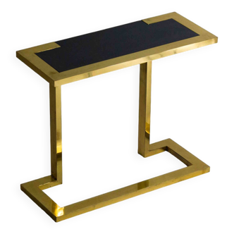 Rare Nucci Valsecchi console in bronze and blue granite, Italy 1970s
