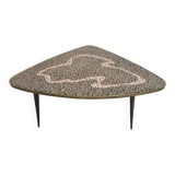 Large German Mosaic Kidney Coffee Table, 1960s