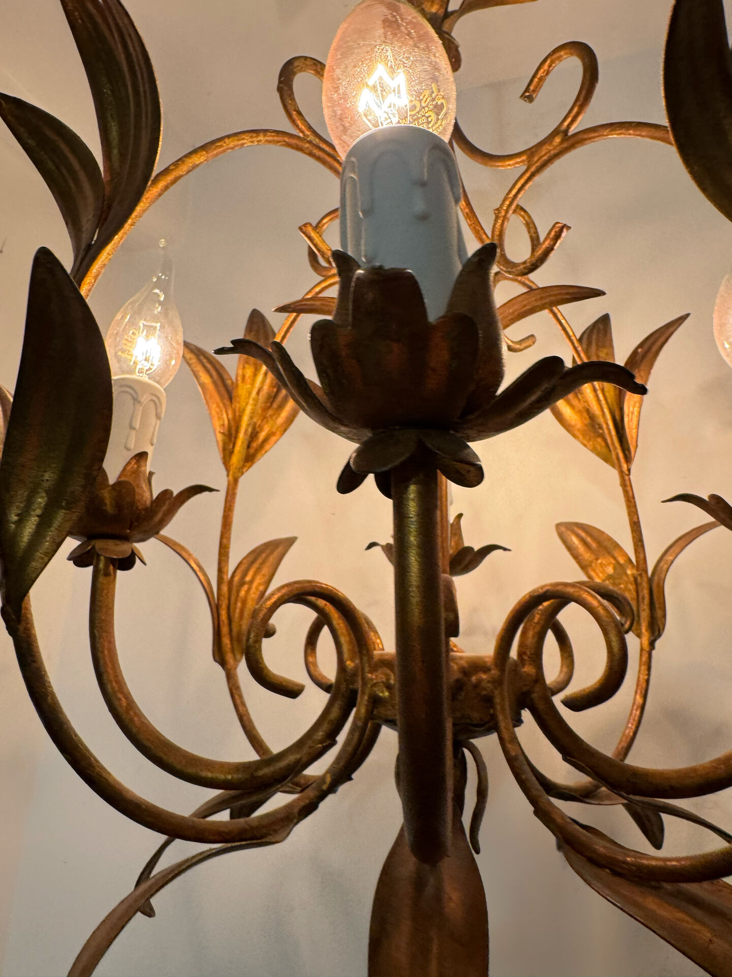 Golden palm leaf lustre 1970s