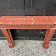 Louis XVI style fireplace in antique red marble, France, circa 1880
