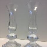 Duo of Soliflore Vases Candleholders Blown Glass Art Decoration Design