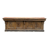 Molded style store counter and rear storage