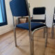 Lot de 4 chaises en acier chromé