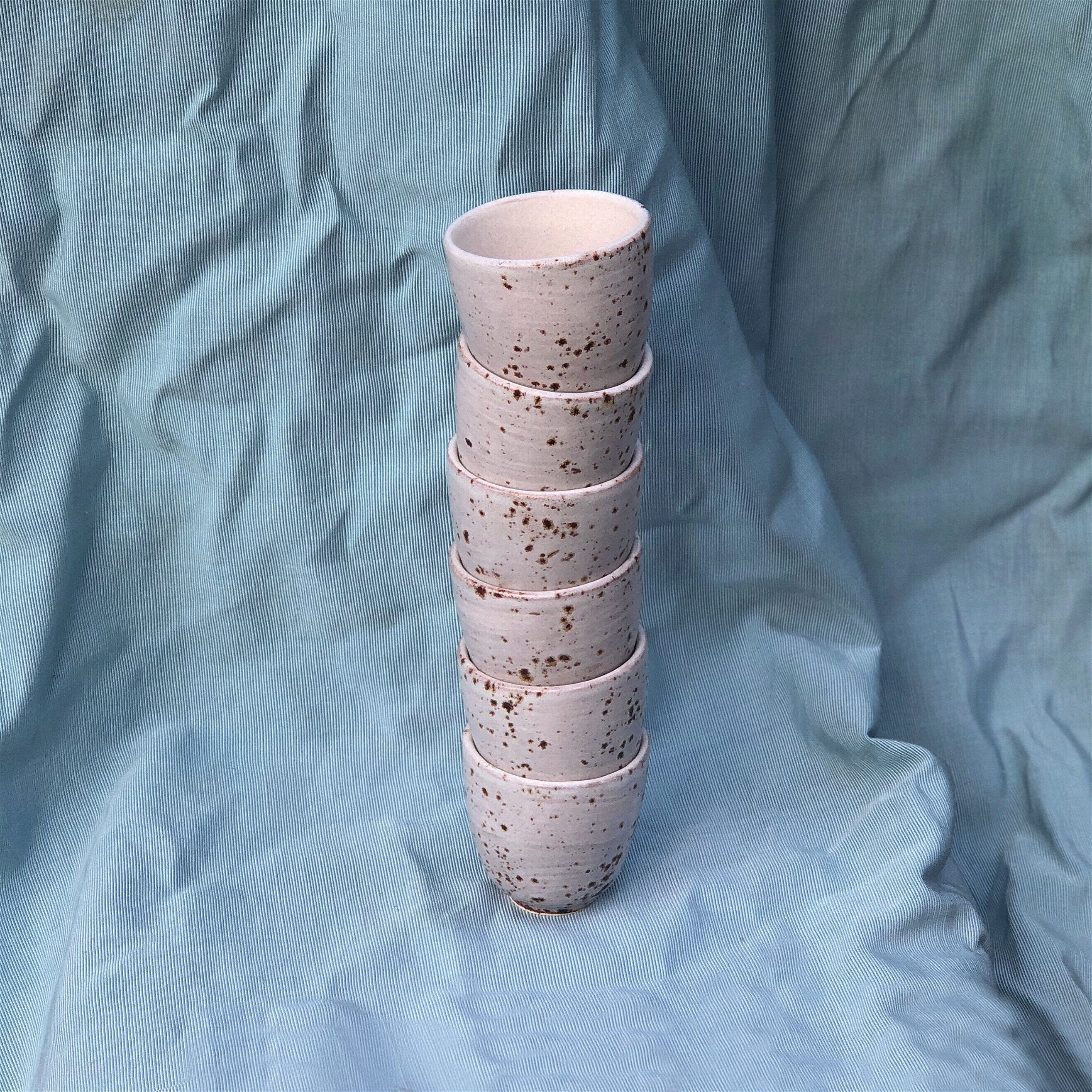 Six vintage coffee cups