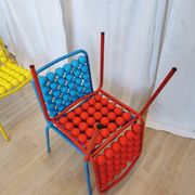 Set of 5 Vintage Pop Art Kids Chairs: SLOG Croatia 1980s