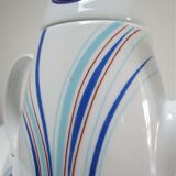 coffee maker and sugar porcelain blue décor design Bareuther 70s