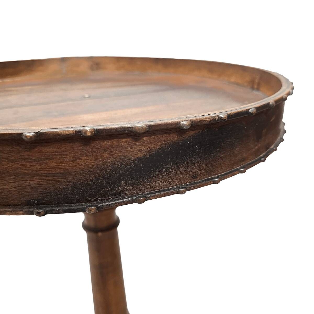 Antique French Gueridon With Raised Rim, mid 1800s