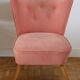 Fauteuil cocktail rose poudré
