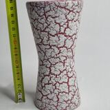 Pink and white vintage diabolo vase, 15 cm