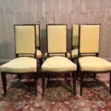 Set of 6 mahogany chairs in the Arbus style