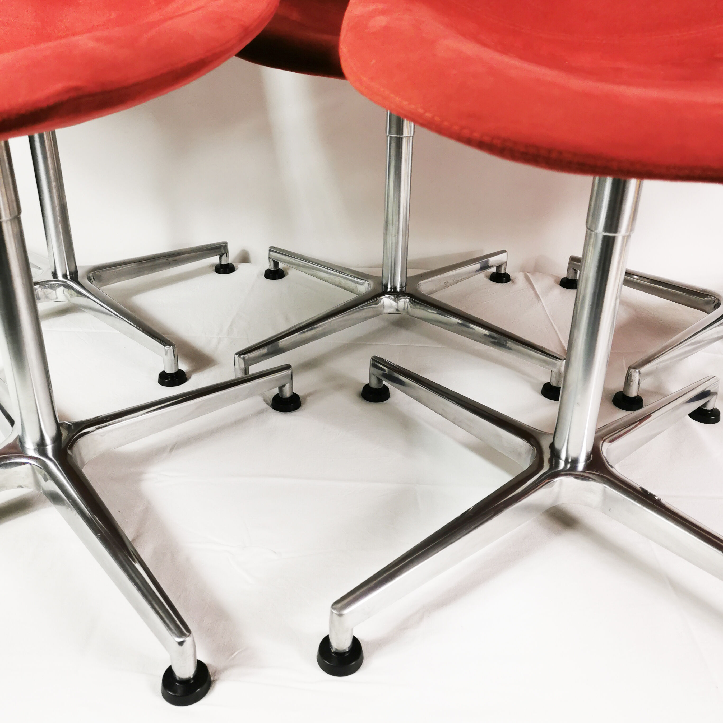 Set of 6 chairs "Eyes", designed by J.Foersom & P.Hiort-Lorenzen, for Erik Jorgensen, Denmark