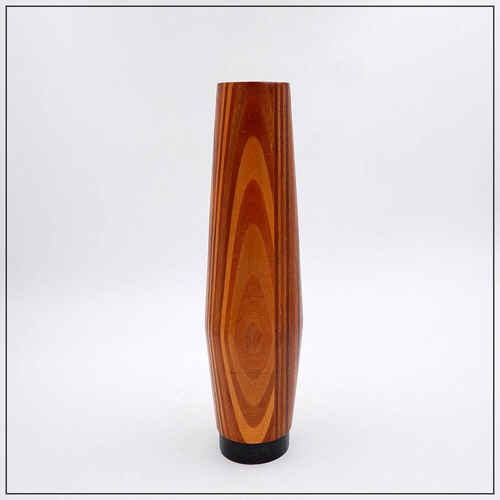 Mid-century Scandinavian wooden vase - 1960s - H:36cm