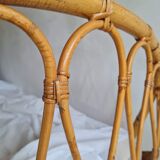 Vintage rattan and wicker bed