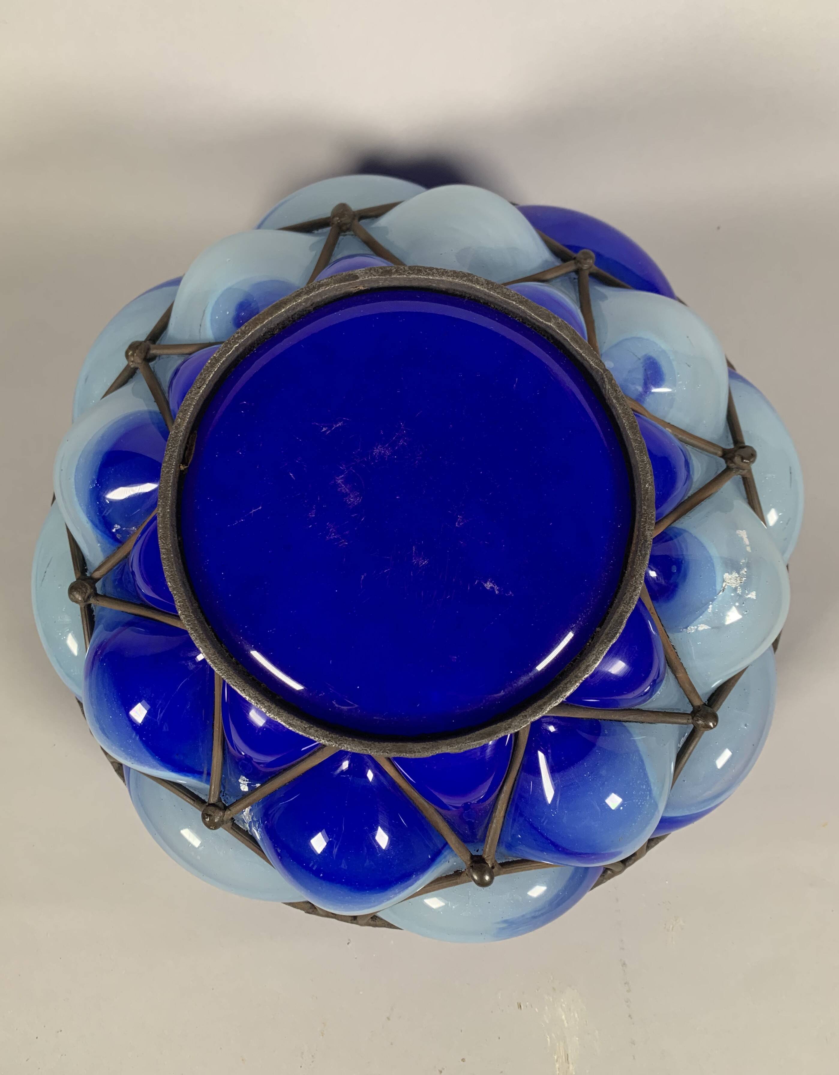 Coupe En Verre  Et Fer Forgé André Delatte (1887-1953) Nancy Art Deco