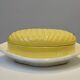 Vintage glazed ceramic butter dish - Manufacture Impériale de NImy